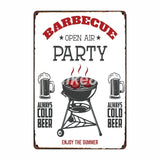 [ Mike86 ] BBQ ZONE Grill DADS BARBECUE TIME Metal Signs Antique Pub Room Hotel Party Decor Retro Wall Painting Plaque  FG-223 - one46.com.au