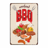 [ Mike86 ] BBQ ZONE Grill DADS BARBECUE TIME Metal Signs Antique Pub Room Hotel Party Decor Retro Wall Painting Plaque  FG-223 - one46.com.au