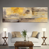 Abstract Yellow Oil Painting on Canvas Posters and Prints Modern Scandinavian Wall Art Picture Bedroom Kids Room Cuadros Decor - one46.com.au