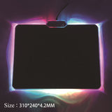 RGB Gaming Mouse Pad Anti-Silp Silicone Bottom USB Lighting Pads for PC Game LOL Overwatch QJY99 - one46.com.au