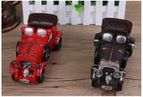Nostalgic Art Classic Car Model Figurines Home Office Desktop Decor Classic Hand Made Old Car Model Crafts Piggy Bank Money Box - one46.com.au
