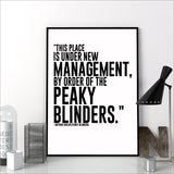 TV Series Quote Poster Peaky Blinders Print Wall Art Canvas Painting Arthur Shelby Gift - one46.com.au