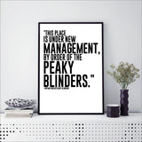 TV Series Quote Poster Peaky Blinders Print Wall Art Canvas Painting Arthur Shelby Gift - one46.com.au