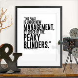 TV Series Quote Poster Peaky Blinders Print Wall Art Canvas Painting Arthur Shelby Gift - one46.com.au
