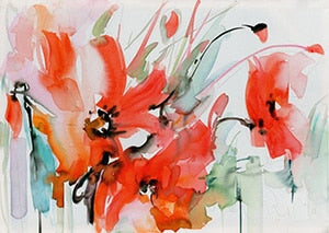 Watercolor Flower Oil Painting On The Wall Prints On Canvas Abstract Modern Art Flower Picture For Living Room Cuadros Decor - one46.com.au