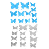 12Pcs/lot 3D Mirror Wall Stickers Butterflies Decoration PVC Art Sticker Living Room Bedroom Adhesive Wall Pappers - one46.com.au