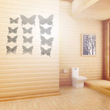 12Pcs/lot 3D Mirror Wall Stickers Butterflies Decoration PVC Art Sticker Living Room Bedroom Adhesive Wall Pappers - one46.com.au