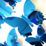 12Pcs/lot 3D Mirror Wall Stickers Butterflies Decoration PVC Art Sticker Living Room Bedroom Adhesive Wall Pappers - one46.com.au
