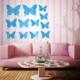 12Pcs/lot 3D Mirror Wall Stickers Butterflies Decoration PVC Art Sticker Living Room Bedroom Adhesive Wall Pappers - one46.com.au