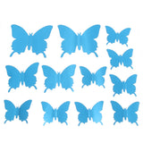 12Pcs/lot 3D Mirror Wall Stickers Butterflies Decoration PVC Art Sticker Living Room Bedroom Adhesive Wall Pappers - one46.com.au
