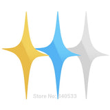 48 Pcs Stars Sky Style Mirror Sticker Wall Ceiling Room Decal Decor Art DIY Golden, Silvery, Blue Stars Wall Stickers - one46.com.au