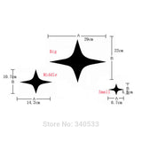 48 Pcs Stars Sky Style Mirror Sticker Wall Ceiling Room Decal Decor Art DIY Golden, Silvery, Blue Stars Wall Stickers - one46.com.au