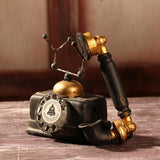 Vintage Style Old-fashioned Resin Artificial Telephone Model Retro Resin Home Decoration Accessories Figurines Miniatures Craft - one46.com.au