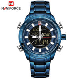 NAVIFORCE Top Brand Men Military Sport Watches Mens LED Analog Digital Watch Male Army Stainless Quartz Clock Relogio Masculino - one46.com.au