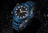 NAVIFORCE Top Brand Men Military Sport Watches Mens LED Analog Digital Watch Male Army Stainless Quartz Clock Relogio Masculino - one46.com.au