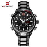 NAVIFORCE Top Brand Men Military Sport Watches Mens LED Analog Digital Watch Male Army Stainless Quartz Clock Relogio Masculino - one46.com.au