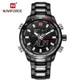 NAVIFORCE Top Brand Men Military Sport Watches Mens LED Analog Digital Watch Male Army Stainless Quartz Clock Relogio Masculino - one46.com.au
