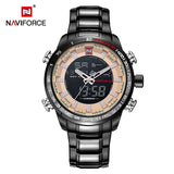 NAVIFORCE Top Brand Men Military Sport Watches Mens LED Analog Digital Watch Male Army Stainless Quartz Clock Relogio Masculino - one46.com.au