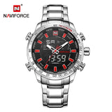 NAVIFORCE Top Brand Men Military Sport Watches Mens LED Analog Digital Watch Male Army Stainless Quartz Clock Relogio Masculino - one46.com.au