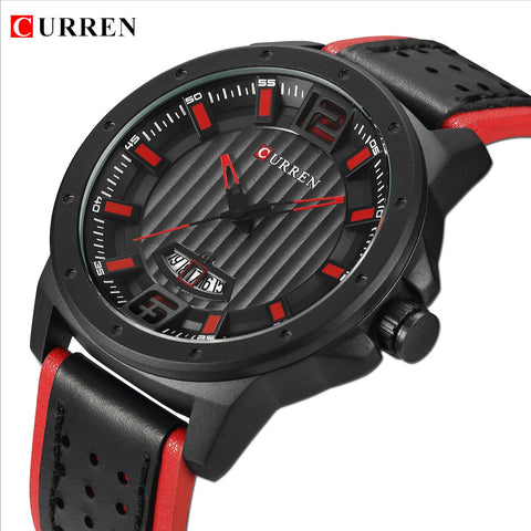 CURREN Men Watches Fashion Brand Luxury Waterproof Male Army Military Quartz Watch Man Leather Sport Wrist Watch Clock - one46.com.au