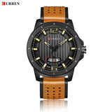 CURREN Men Watches Fashion Brand Luxury Waterproof Male Army Military Quartz Watch Man Leather Sport Wrist Watch Clock - one46.com.au