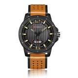 CURREN Men Watches Fashion Brand Luxury Waterproof Male Army Military Quartz Watch Man Leather Sport Wrist Watch Clock - one46.com.au