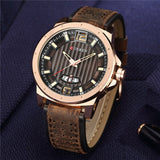 CURREN Men Watches Fashion Brand Luxury Waterproof Male Army Military Quartz Watch Man Leather Sport Wrist Watch Clock - one46.com.au