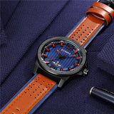 CURREN Men Watches Fashion Brand Luxury Waterproof Male Army Military Quartz Watch Man Leather Sport Wrist Watch Clock - one46.com.au