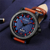 CURREN Men Watches Fashion Brand Luxury Waterproof Male Army Military Quartz Watch Man Leather Sport Wrist Watch Clock - one46.com.au