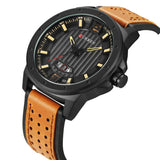 CURREN Men Watches Fashion Brand Luxury Waterproof Male Army Military Quartz Watch Man Leather Sport Wrist Watch Clock - one46.com.au