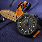 CURREN Men Watches Fashion Brand Luxury Waterproof Male Army Military Quartz Watch Man Leather Sport Wrist Watch Clock - one46.com.au