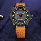 CURREN Men Watches Fashion Brand Luxury Waterproof Male Army Military Quartz Watch Man Leather Sport Wrist Watch Clock - one46.com.au