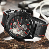 CURREN Multifunction Men Creative Sport Watches Casual Leather Strap Waterproof Chronograph Men Quartz Wrist Watch Gift Clock - one46.com.au