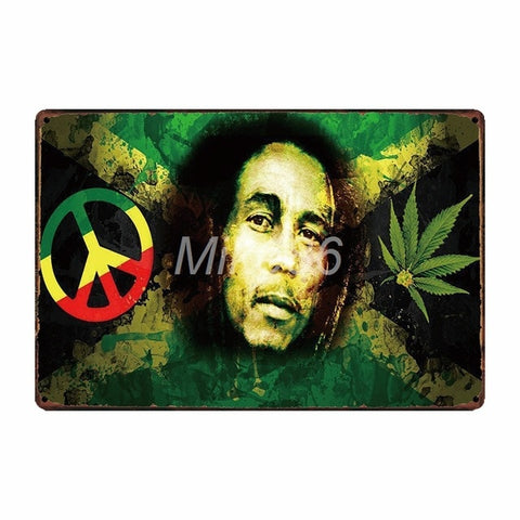 [ Mike86 ] Bob Marley Music Metal Tin Sign Room Decor Vintage Wall Craft For Pub Home 20*30 CM FG-218 - one46.com.au