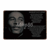 [ Mike86 ] Bob Marley Music Metal Tin Sign Room Decor Vintage Wall Craft For Pub Home 20*30 CM FG-218 - one46.com.au