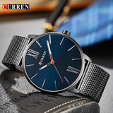 Relogio Masculino Men's Fashion Casual Business Wristwatches Curren Watches Men Brand Luxury Full Steel Quartz Watch Male Clock - one46.com.au