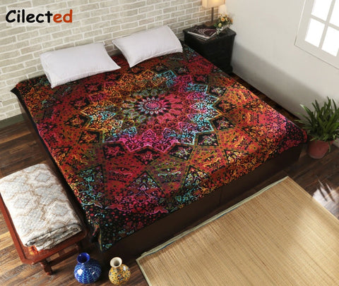 Indian Mandala Tapestry Hippie Home Decorative Wall Hanging Tapestries Boho Beach Towel Yoga Mat Bedspread Table Cloth 200x148cm - one46.com.au