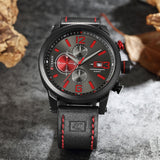 Luxury Men Outdoor Sport Watches Curren Waterproof Casual Militrary Quartz Wrist Watch Fashion Leather Strap Business Clock - one46.com.au