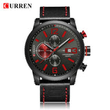 Luxury Men Outdoor Sport Watches Curren Waterproof Casual Militrary Quartz Wrist Watch Fashion Leather Strap Business Clock - one46.com.au