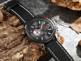 Luxury Men Outdoor Sport Watches Curren Waterproof Casual Militrary Quartz Wrist Watch Fashion Leather Strap Business Clock - one46.com.au