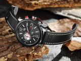 Luxury Men Outdoor Sport Watches Curren Waterproof Casual Militrary Quartz Wrist Watch Fashion Leather Strap Business Clock - one46.com.au