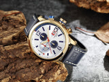Luxury Men Outdoor Sport Watches Curren Waterproof Casual Militrary Quartz Wrist Watch Fashion Leather Strap Business Clock - one46.com.au