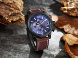 Luxury Men Outdoor Sport Watches Curren Waterproof Casual Militrary Quartz Wrist Watch Fashion Leather Strap Business Clock - one46.com.au