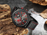 Luxury Men Outdoor Sport Watches Curren Waterproof Casual Militrary Quartz Wrist Watch Fashion Leather Strap Business Clock - one46.com.au