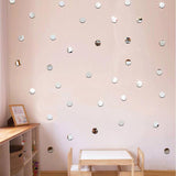 100pcs mirror wall sticker Round Acrylic Mirror Wall Stickers DIY Home Background Decor Removable wall stickers for kids rooms - one46.com.au