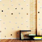 100pcs mirror wall sticker Round Acrylic Mirror Wall Stickers DIY Home Background Decor Removable wall stickers for kids rooms - one46.com.au