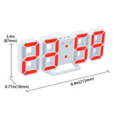 Modern Digital LED Table Clock Watches 24 Or 12 Hour Display Alarm Snooze Alarm Wall Clock For Home Decoration Room Decal Gift - one46.com.au