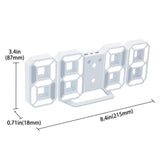 Modern Digital LED Table Clock Watches 24 Or 12 Hour Display Alarm Snooze Alarm Wall Clock For Home Decoration Room Decal Gift - one46.com.au