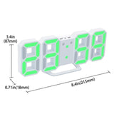 Modern Digital LED Table Clock Watches 24 Or 12 Hour Display Alarm Snooze Alarm Wall Clock For Home Decoration Room Decal Gift - one46.com.au