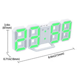 Modern Digital LED Table Clock Watches 24 Or 12 Hour Display Alarm Snooze Alarm Wall Clock For Home Decoration Room Decal Gift - one46.com.au
